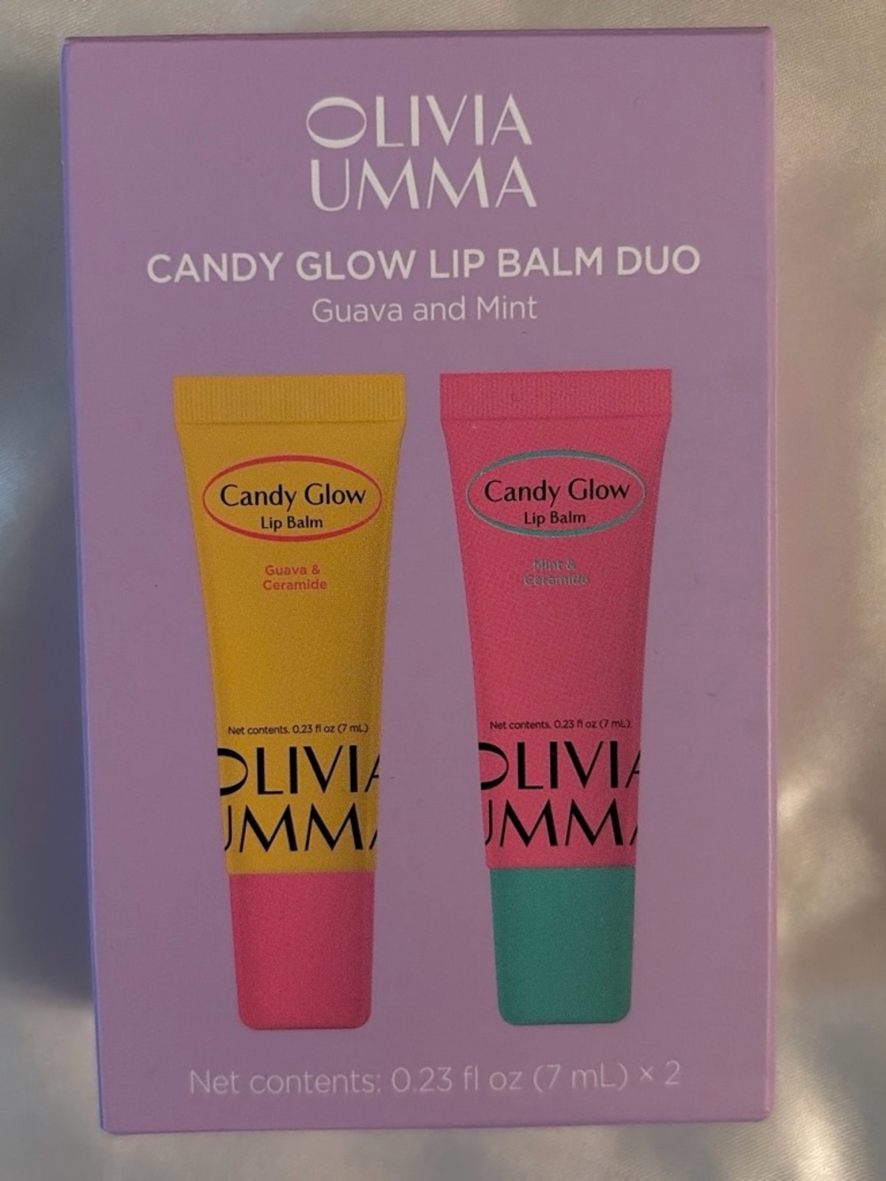 Candy Glow Lip Balm Duo — Guava (Yellow) & Mint (Pink)